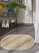 benuta Badematte Nia Oval Beige 100% Baumwolle Handgeknüpft Bild 2