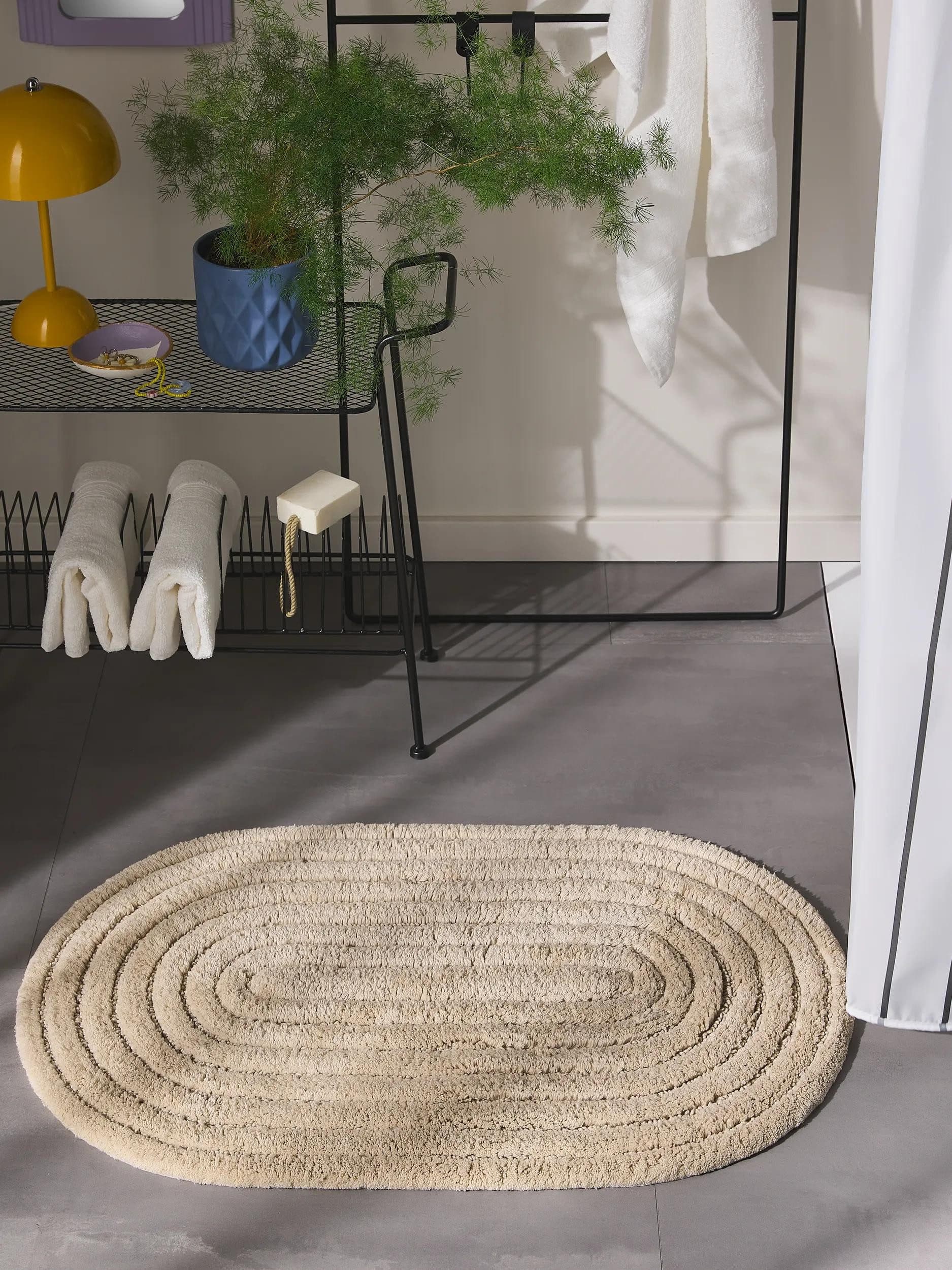 benuta Badematte Nia Oval Beige 100% Baumwolle Handgeknüpft - Bild 2