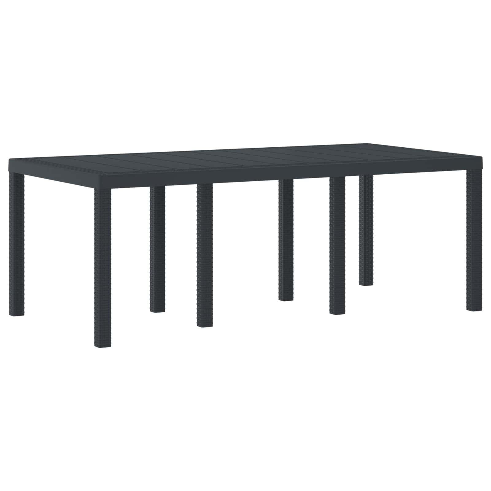 vidaXL Gartentisch Anthrazit Poly-Rattan Modern - Bild 2