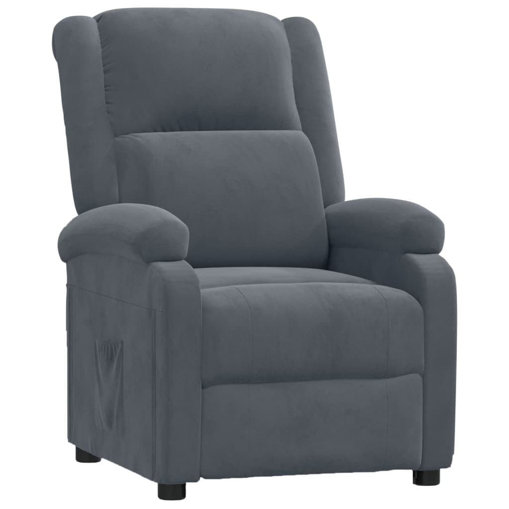 vidaXL Relaxsessel Dunkelgrau Samt - Bild 2