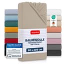 Blumtal Spannbettlaken 100% Baumwolle Jersey Braun Bild 2