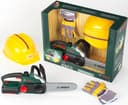 Klein Spielwerkzeug Bosch Kettensäge mit Helm und Handschuhe Set Grün Bild 2