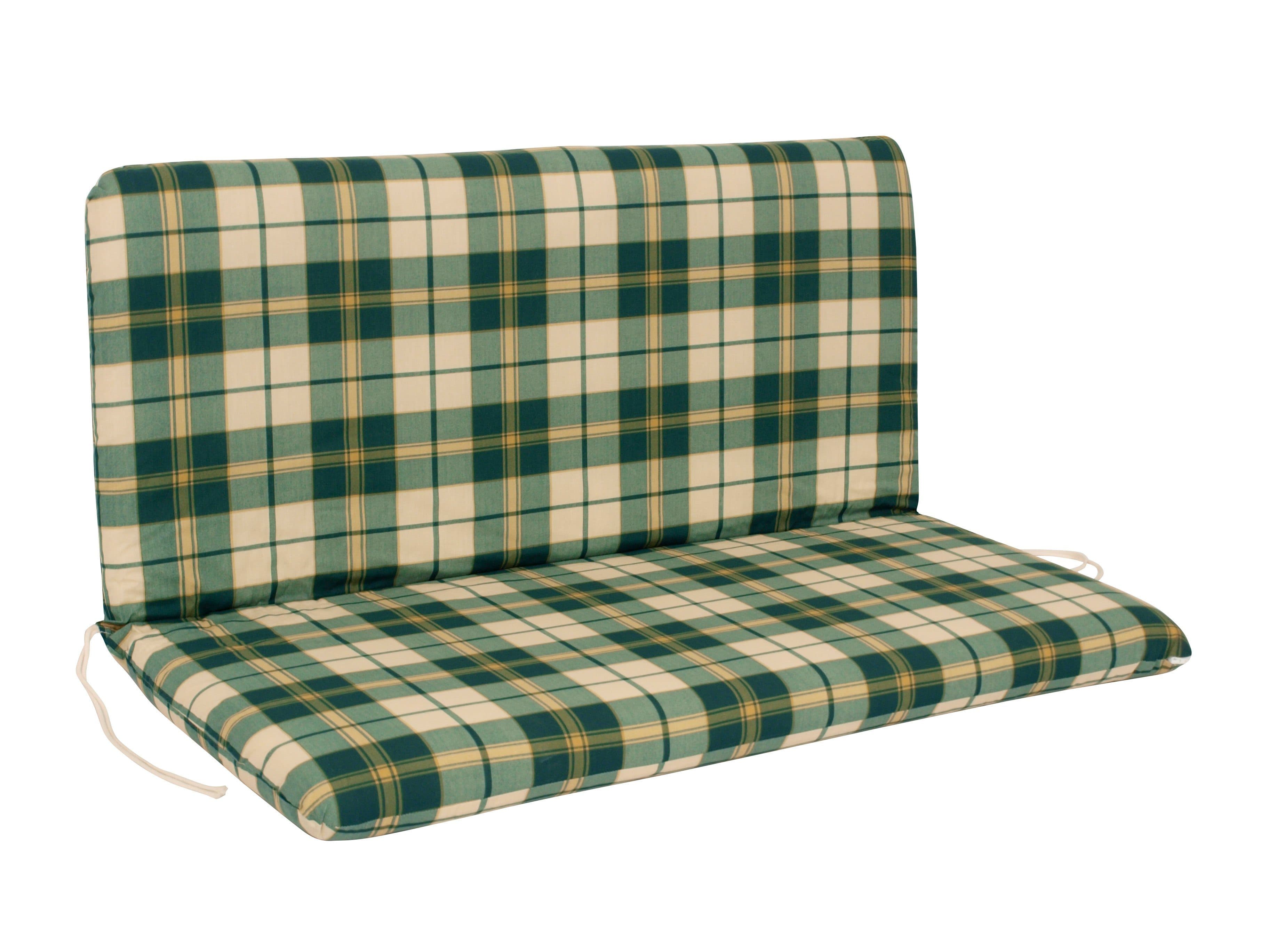 DEGAMO Bankauflage BOSTON 2-Sitzer Grün/Beige Kariert - Bild 2