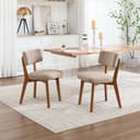 OKWISH 4-Fußstuhl Esszimmerstuhl 2er-Set Massivholzbeine Ergonomisch Bild 2