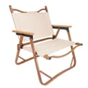 MidGard Klappstuhl Campingstuhl Beige Aluminium Holzoptik Bild 2