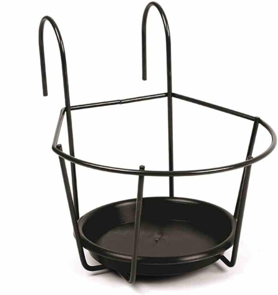 Jardifer Blumentopfhalter Schwarz 16 cm zum Einhängen