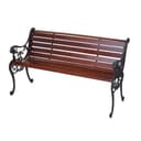 PROREGAL® Gartenbank 2-Sitzer Holz Gusseisen Braun Bild 2