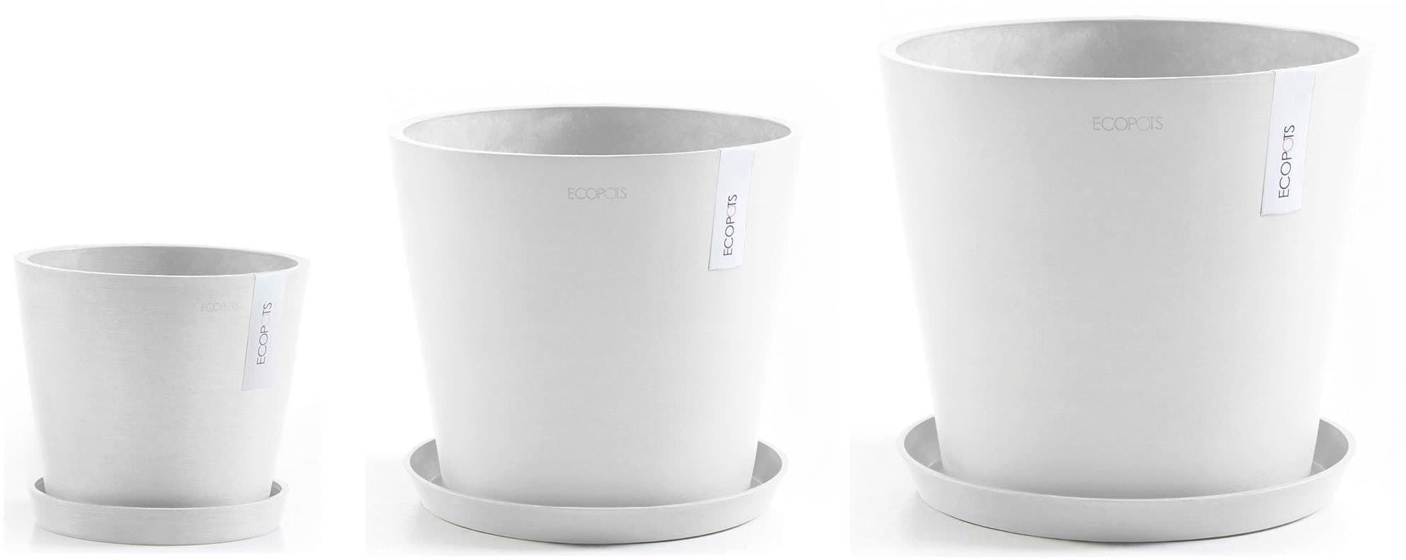ECOPOTS Blumentopf Amsterdam Set 3 St. Weiß - Bild 2