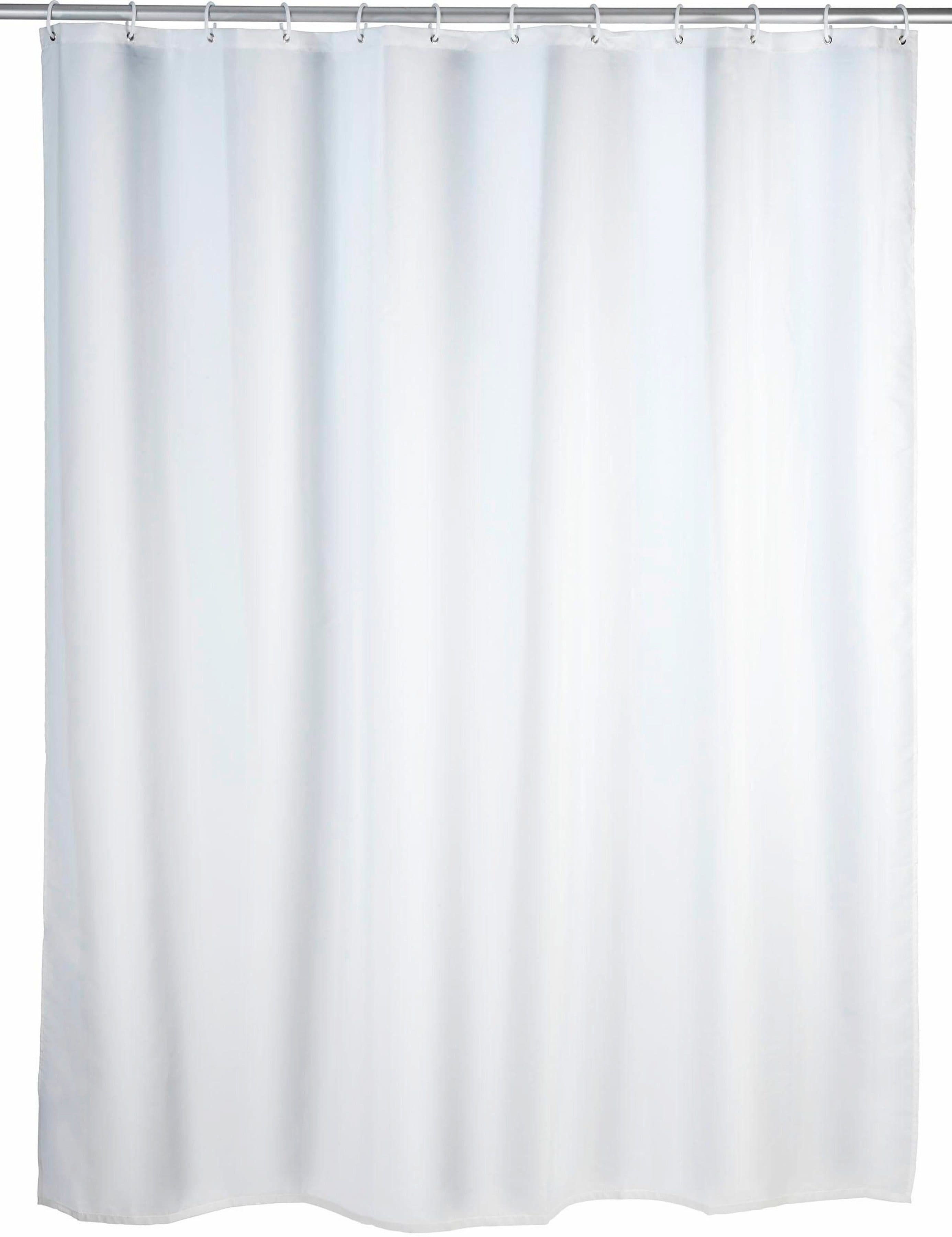 WENKO Duschvorhang Uni Weiß Polyester Waschbar - Bild 2