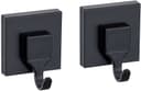 WENKO Wandhaken Quadro Schwarz 2er Set Vacuum-Loc Befestigung ohne Bohren Bild 2