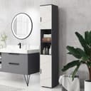 Minimalistischer Badezimmerschrank aus Holz Bild 2