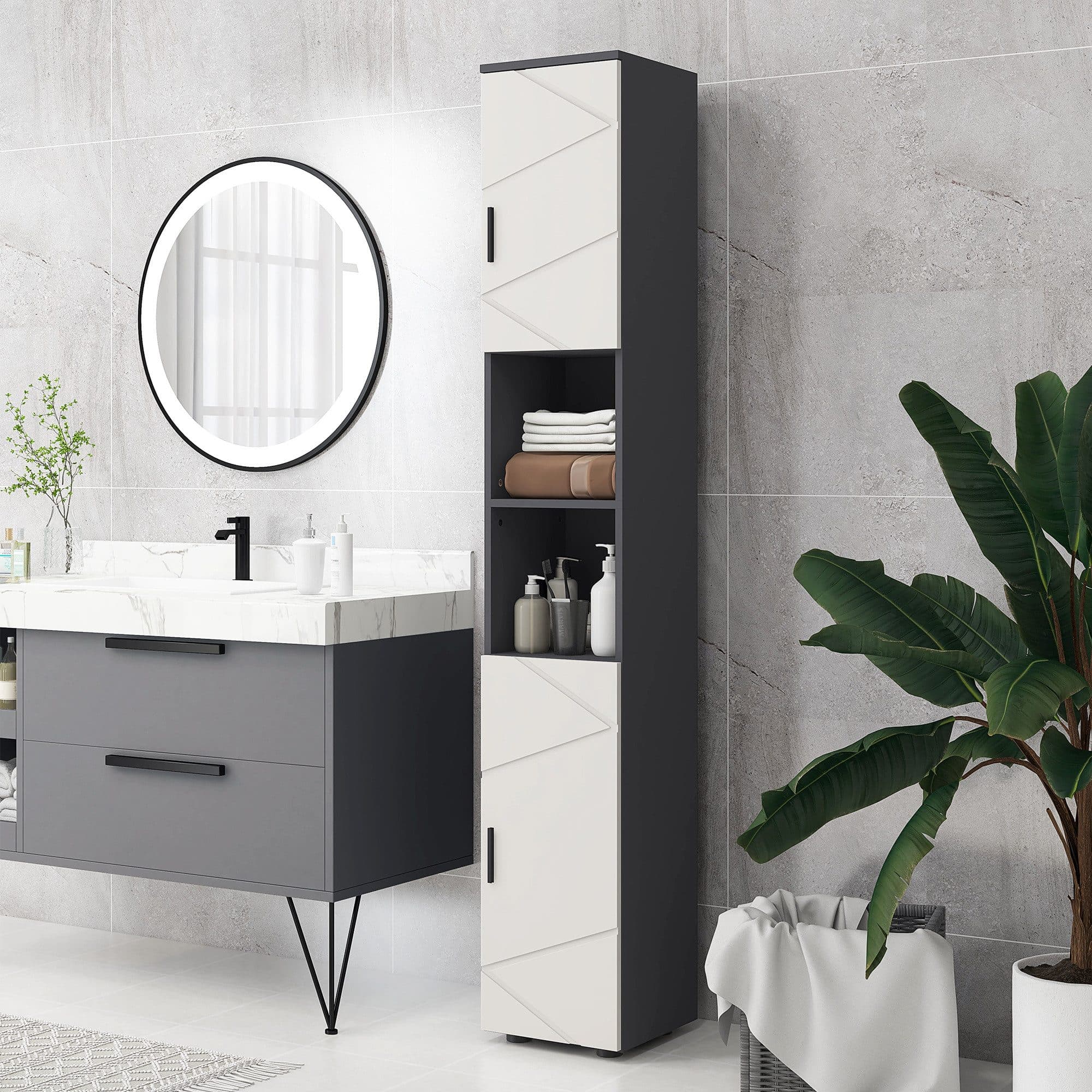 Minimalistischer Badezimmerschrank aus Holz - Bild 2