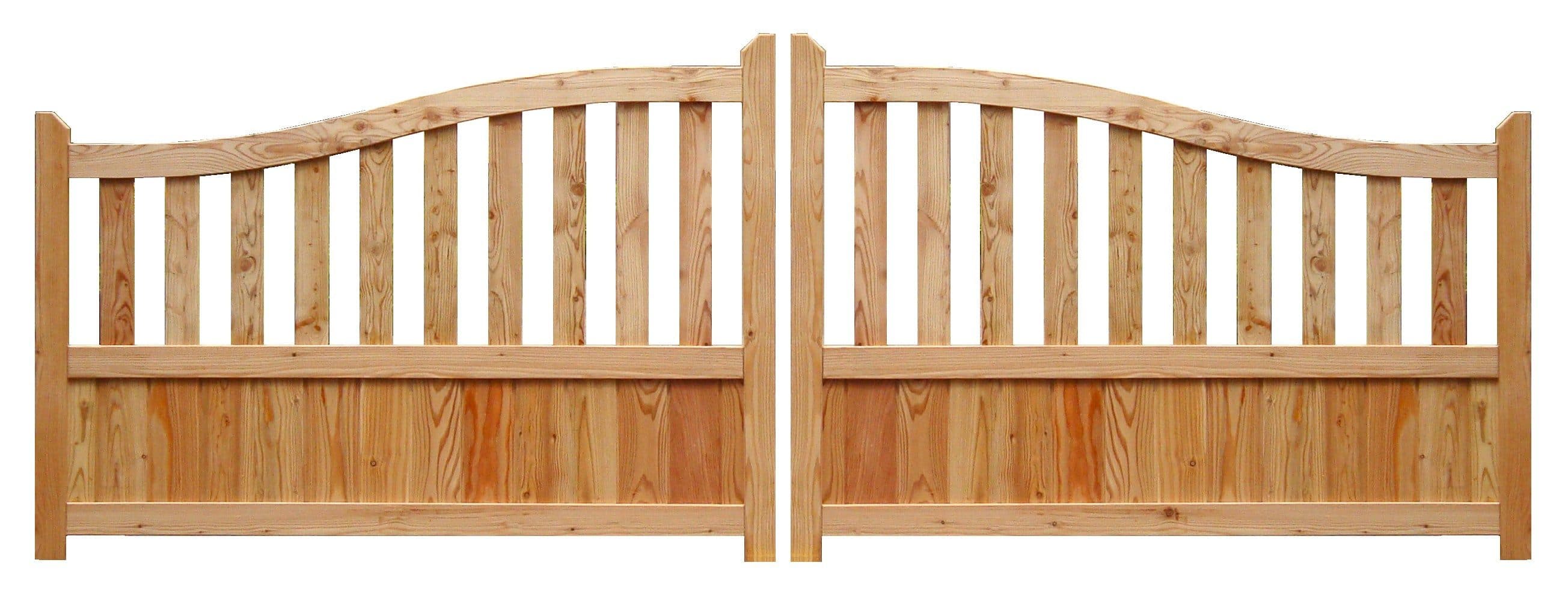 GartenLand Doppelflügel Tor Graz 300x90/105 cm Lärche Naturbelassen