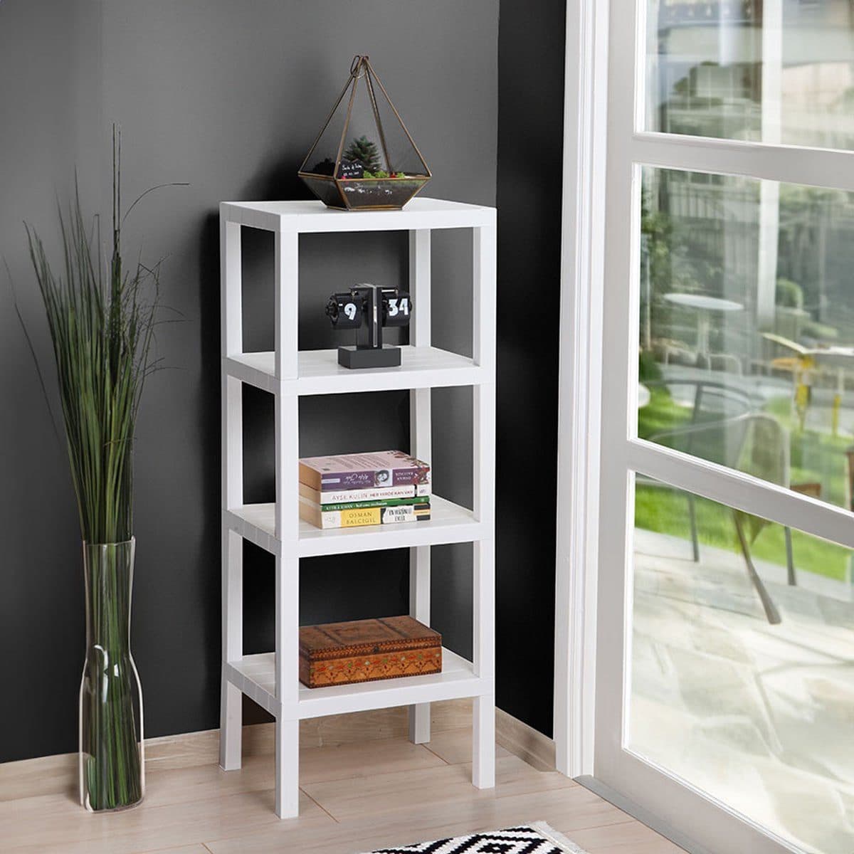 Luxury Bites Badregal Weiß 4 Ablagen Kunststoff Regal - Bild 2