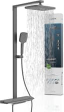 SCHÜTTE Duschsystem HAWAII Überkopfbrause-Set Graphit Matt mit Thermostat Bild 2
