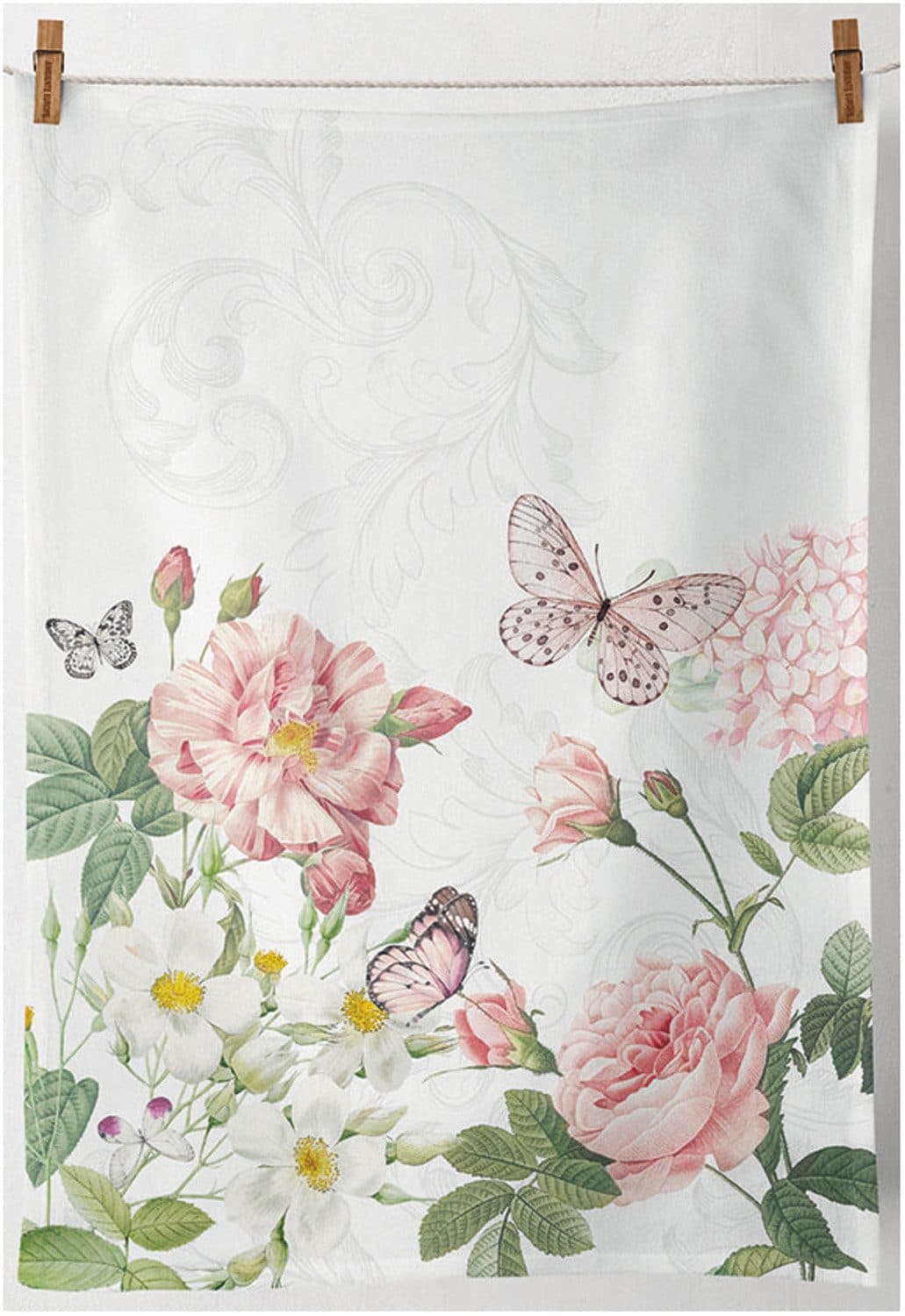 Ambiente® Geschirrtuch Amelia Rosa/Weiß 100% Baumwolle - Bild 2