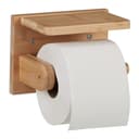 relaxdays Toilettenpapierhalter Bambus mit Ablage Bild 2
