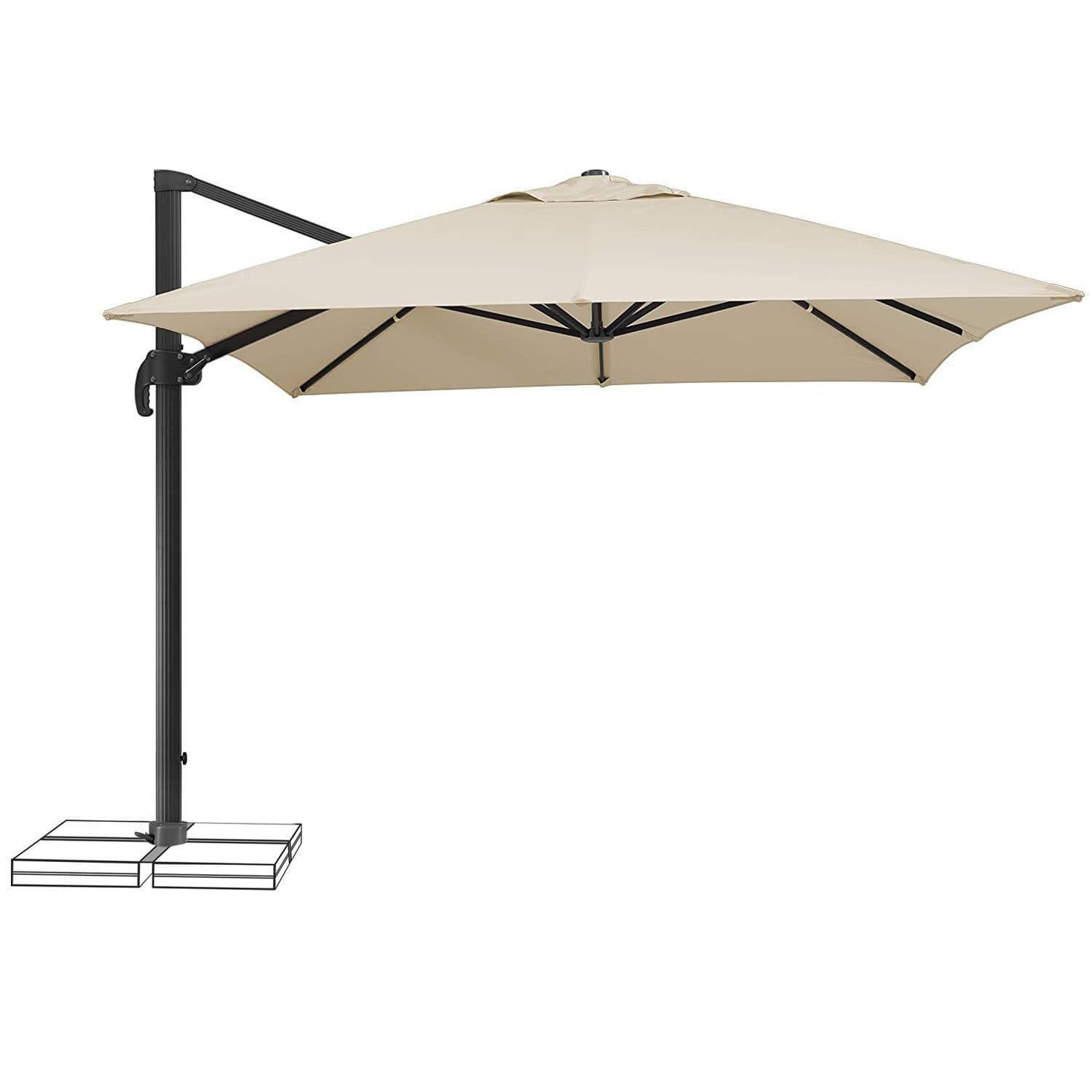 Schneider Schirme Ampelschirm Rhodos GRANDE 400x300cm Beige - Bild 2