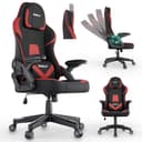 Onbest Gaming-Stuhl Ergonomisch Rot mit Lordosenkissen Bild 2