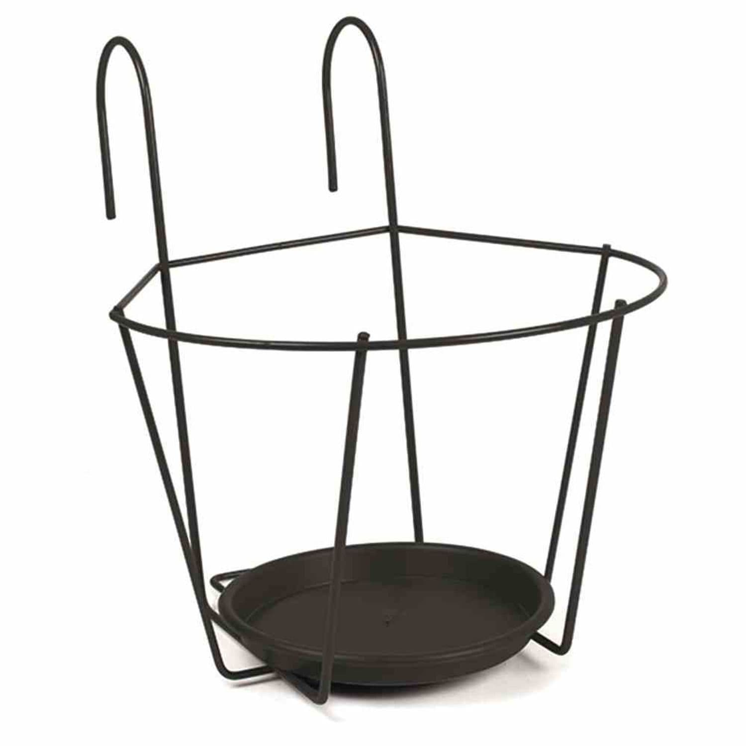 Jardifer Blumenkastenhalter Schwarz Ø 25 cm zum Einhängen
