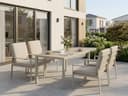 MeXo Gartenlounge-Set 5-tlg. Aluminium Beige mit Esstisch Bild 2