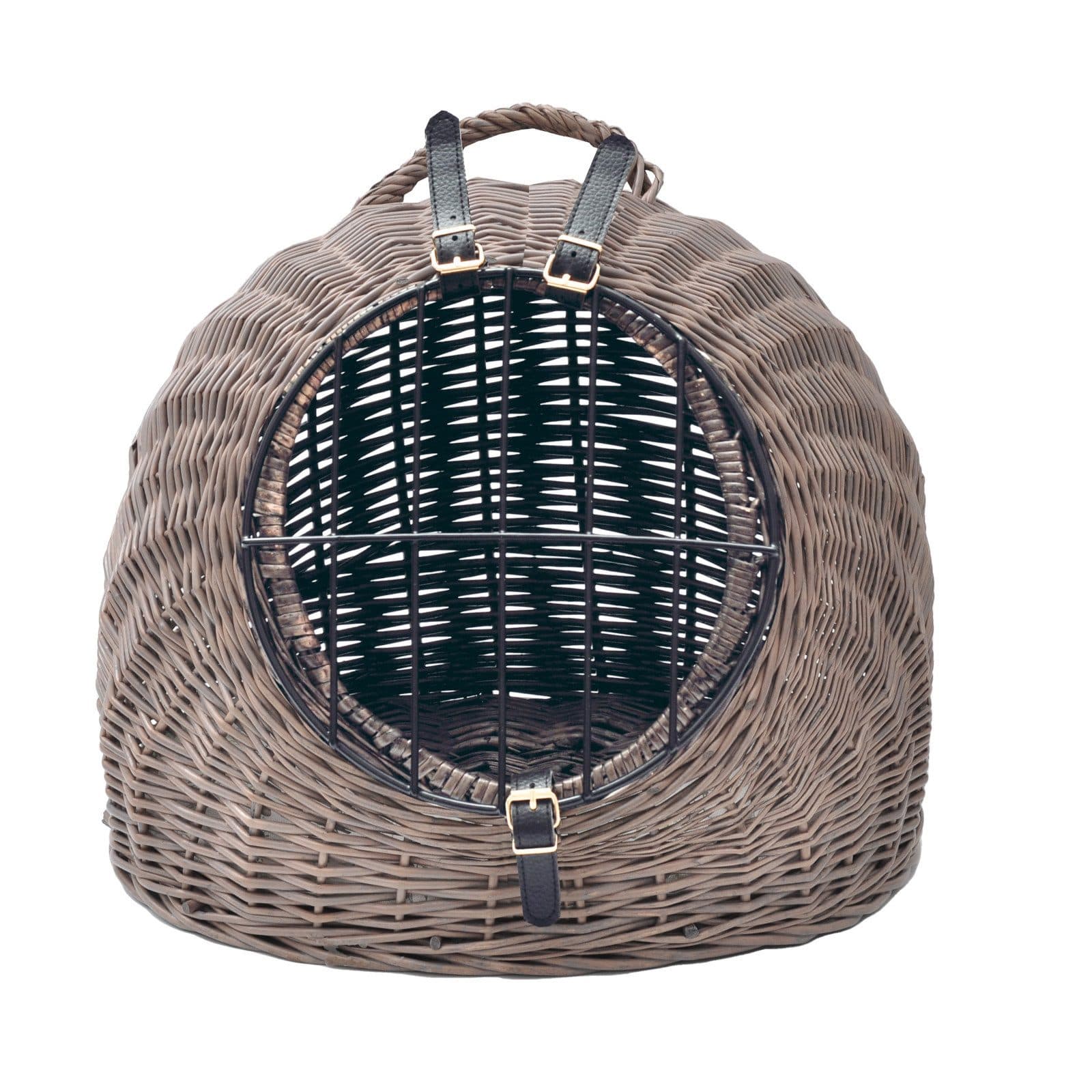 Aumüller Katzenhöhle Transportkorb Vollweide Vintage Grau/Braun 50 cm