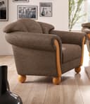 HOME AFFAIRE Sessel Milano Landhaus-Stil Braun Chenille Bild 2