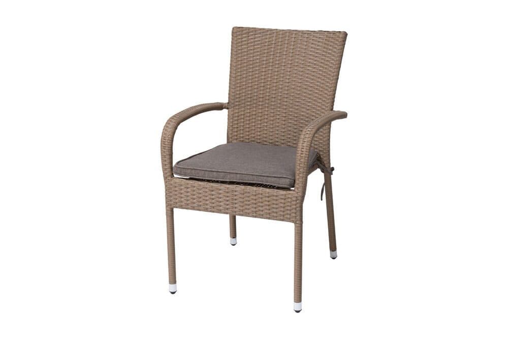 OUTFLEXX Gartenstuhl Rabida Basic Stapelsessel Polyrattan Beige - Bild 2