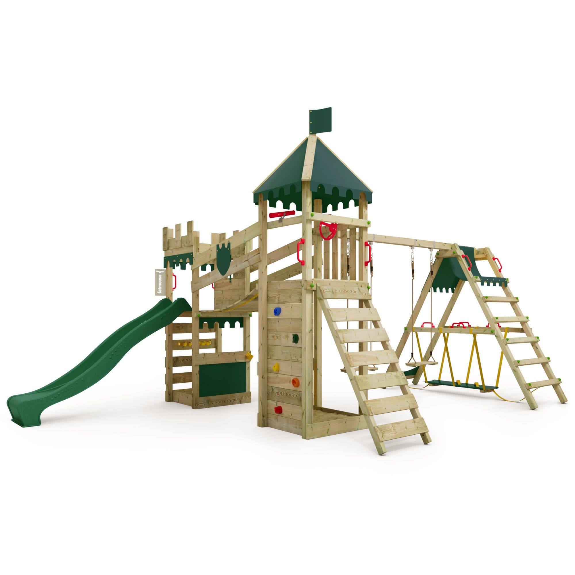 FATMOOSE Spielturm RiverRun XXL mit Wellenrutsche und Sandkasten - Bild 2