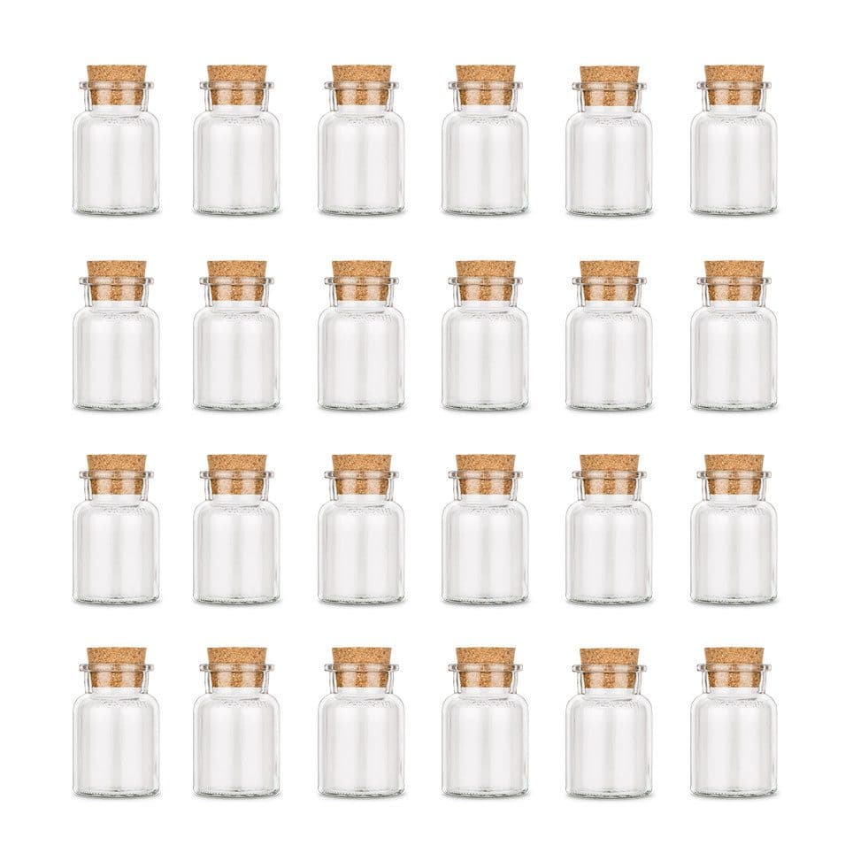 Ankerkraut Gewürzbehälter Leeres Korkenglas 24-tlg. Glas + Korken