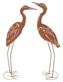 Dekoleidenschaft Gartenfigur Dekovogel aus Metall mit Echtrost, 88 cm hoch, 2er Set Bild 2