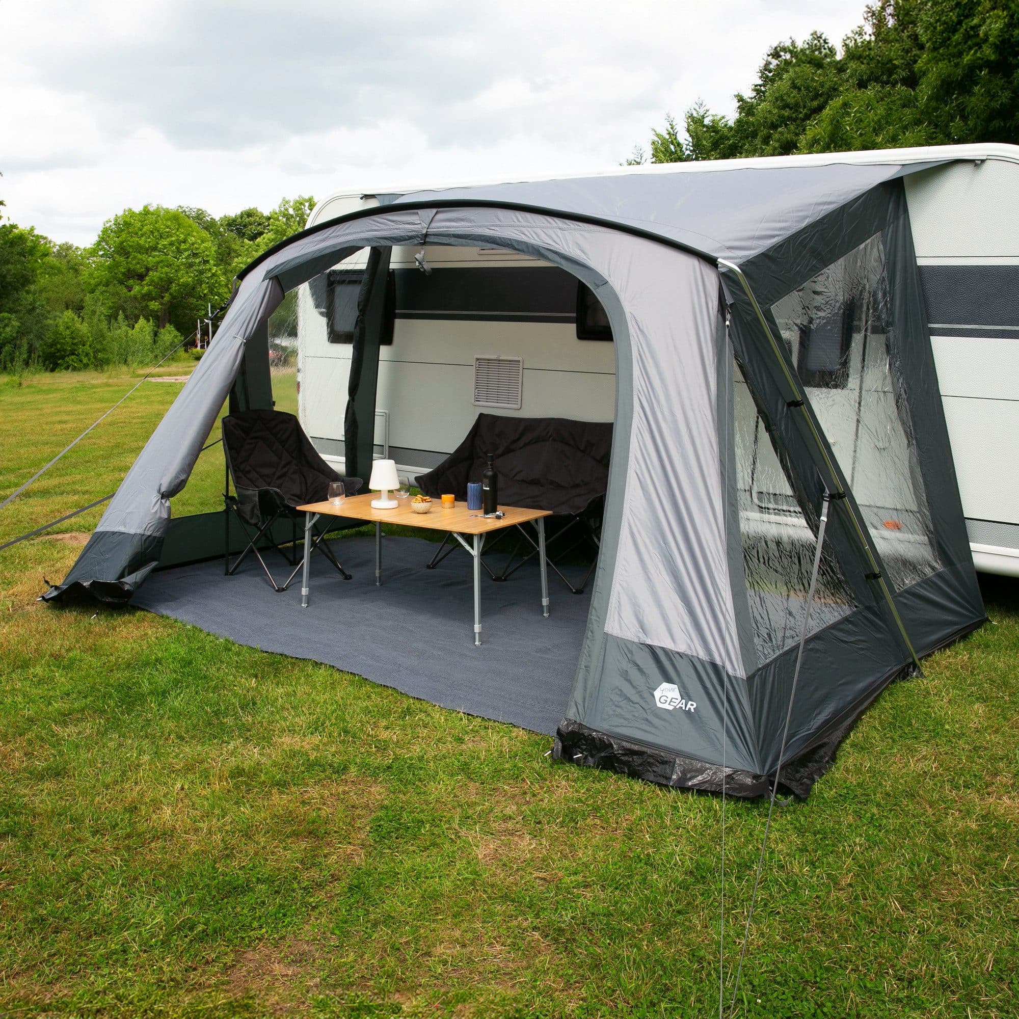 yourGEAR Vorzelt Positano 330 Wohnwagenvorzelt 4 Fenster UV 50+ - Bild 2