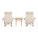casa.pro Klappstuhl 3-tlg. Beige Textilgewebe mit Tisch Bild 2