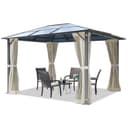 TOOLPORT Hardtop Gartenpavillon Moonlight Deluxe Creme Bild 2