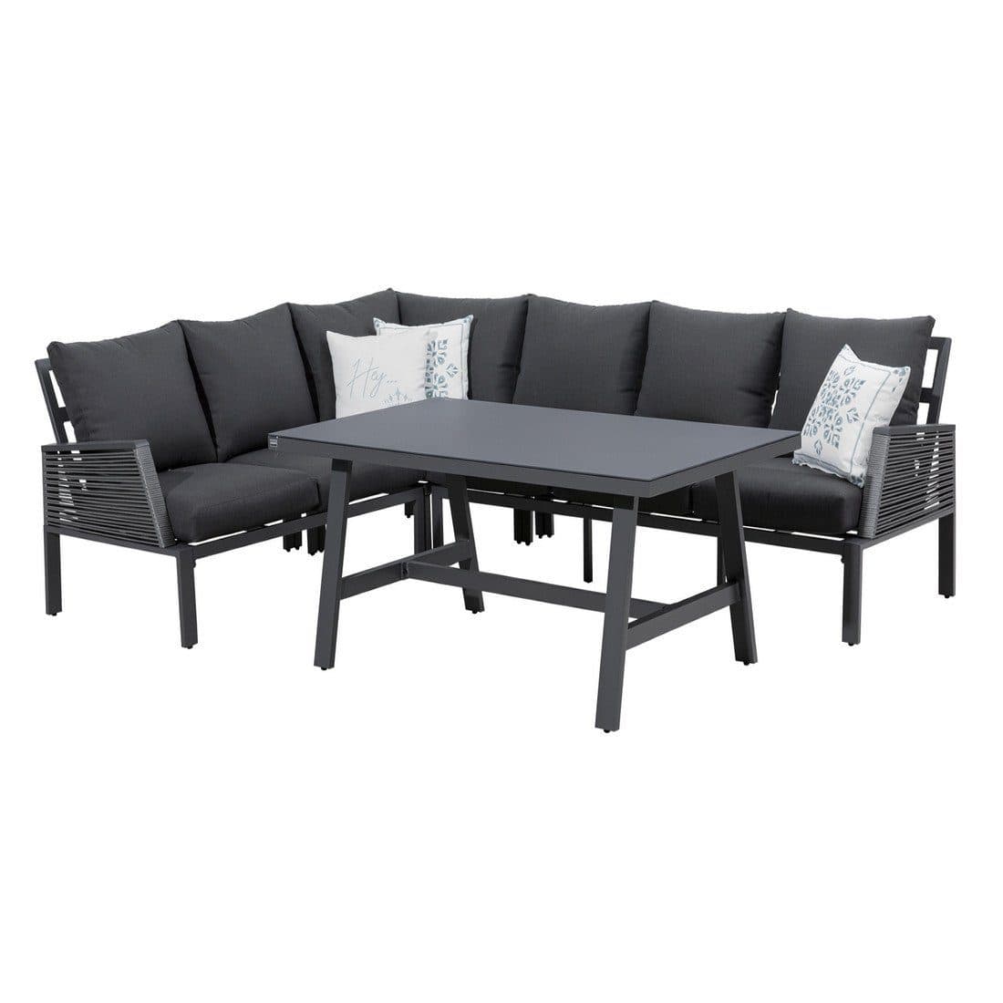 Primaster Loungeset Apulia XL Grau 5-tlg. Aluminium & Kunststoff - Bild 2