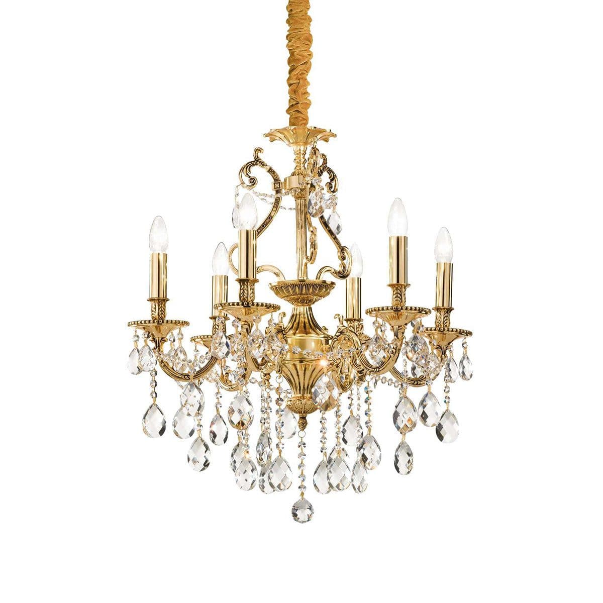 Ideal Lux Gioconda Kronleuchter 6-flammig Gold Kristall LED - Bild 2