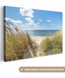 OneMillionCanvasses® Leinwandbild Düne Gras Meer Strand 30x20 cm Bild 2