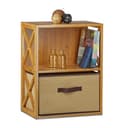 relaxdays Standregal Bambus mit Korb Bild 2