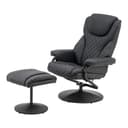 MCombo TV-Sessel 9022 Schwarz mit Hocker 360° drehbar Relaxsessel Bild 2