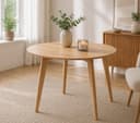 ACTONA GROUP Roxby Runder Esstisch Beige Eiche Natur Pflegeleicht Bild 2