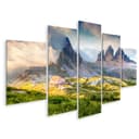 islandburner Leinwandbild 5-teilig Dolomiten Landschaft Bild 2