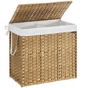 SONGMICS Wäschekorb 90 L Beige Faltbar Mit Griffen Bild 2