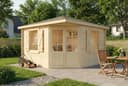 Alpholz Gartenhaus 5-Eck Monica Royal Naturbelassen Massivholz Bild 2