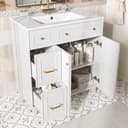 Flieks Waschtisch Waschbeckenunterschrank mit Waschbecken Bild 2