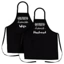 nomsum Kochschürze 2-tlg. Set für Paare Schwarz Polyester OneSize Bild 2