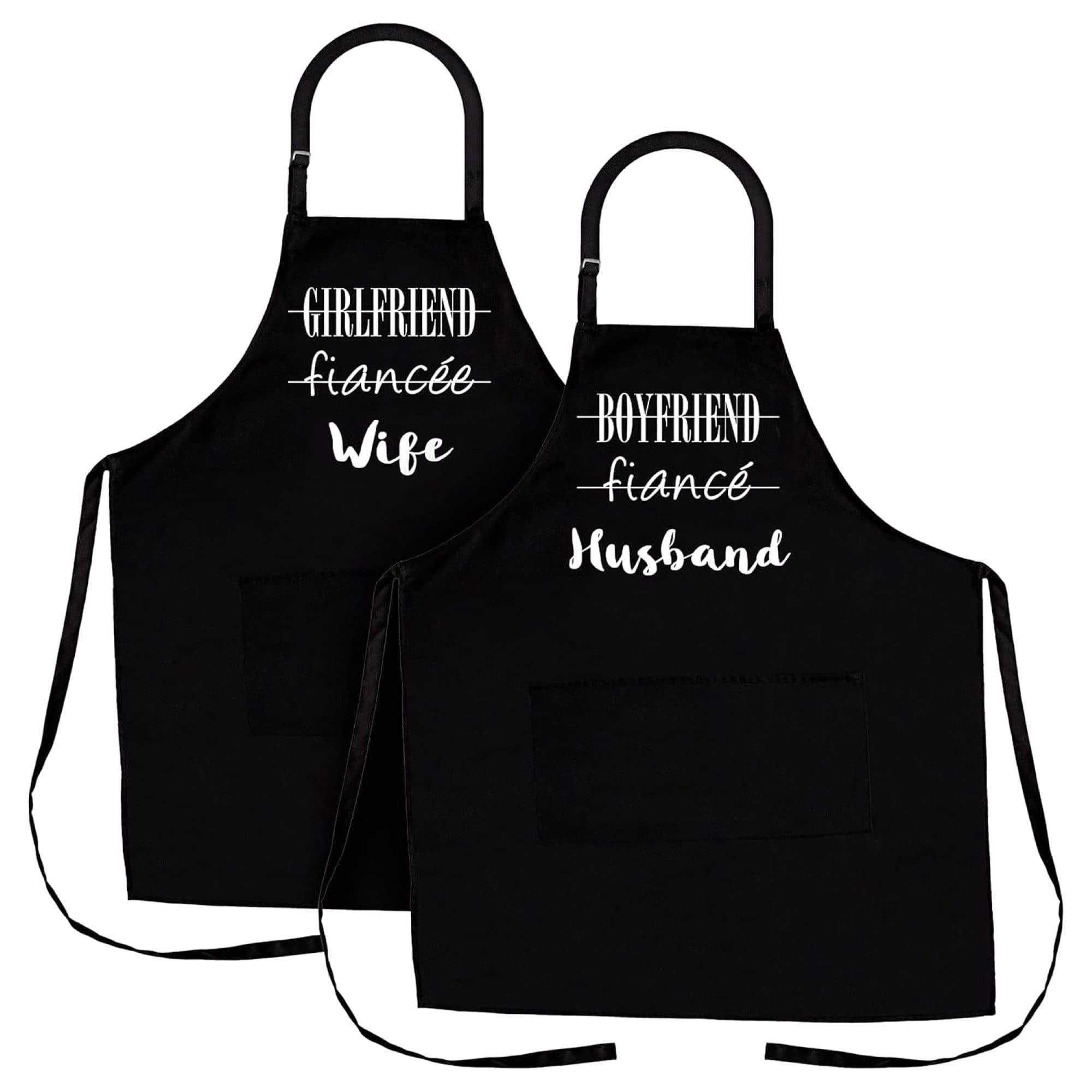 nomsum Kochschürze 2-tlg. Set für Paare Schwarz Polyester OneSize - Bild 2