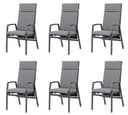 Gardissimo Vigo Gartenstuhl 6er Set Anthrazit Aluminium Stapelbar Bild 2