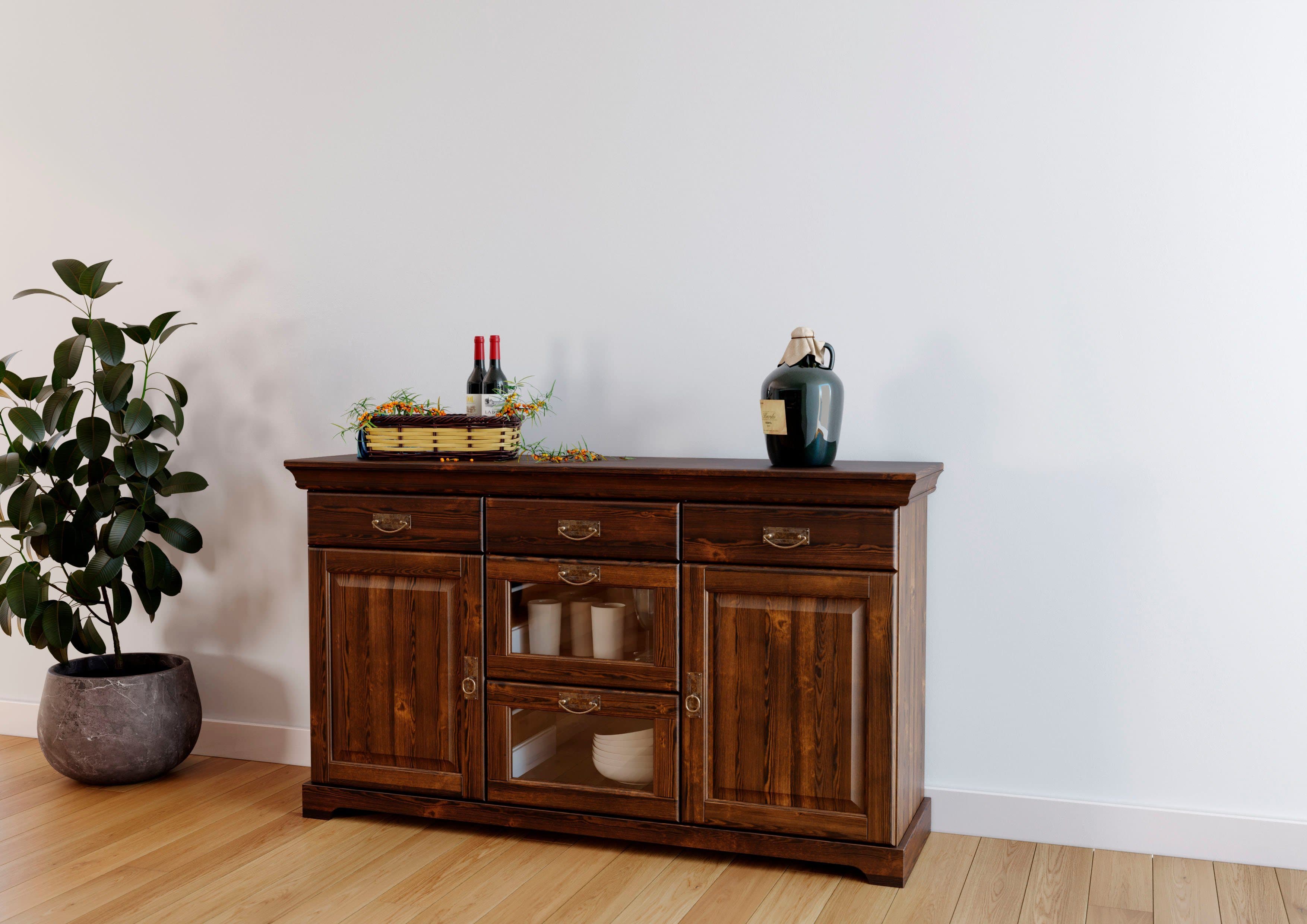 OTTO home Sideboard Rügen Massivholz Landhausstil Braun - Bild 2