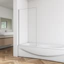 duschspa Badewannenaufsatz 6mm NANO Sicherheitsglas 140cm Höhe Bild 2