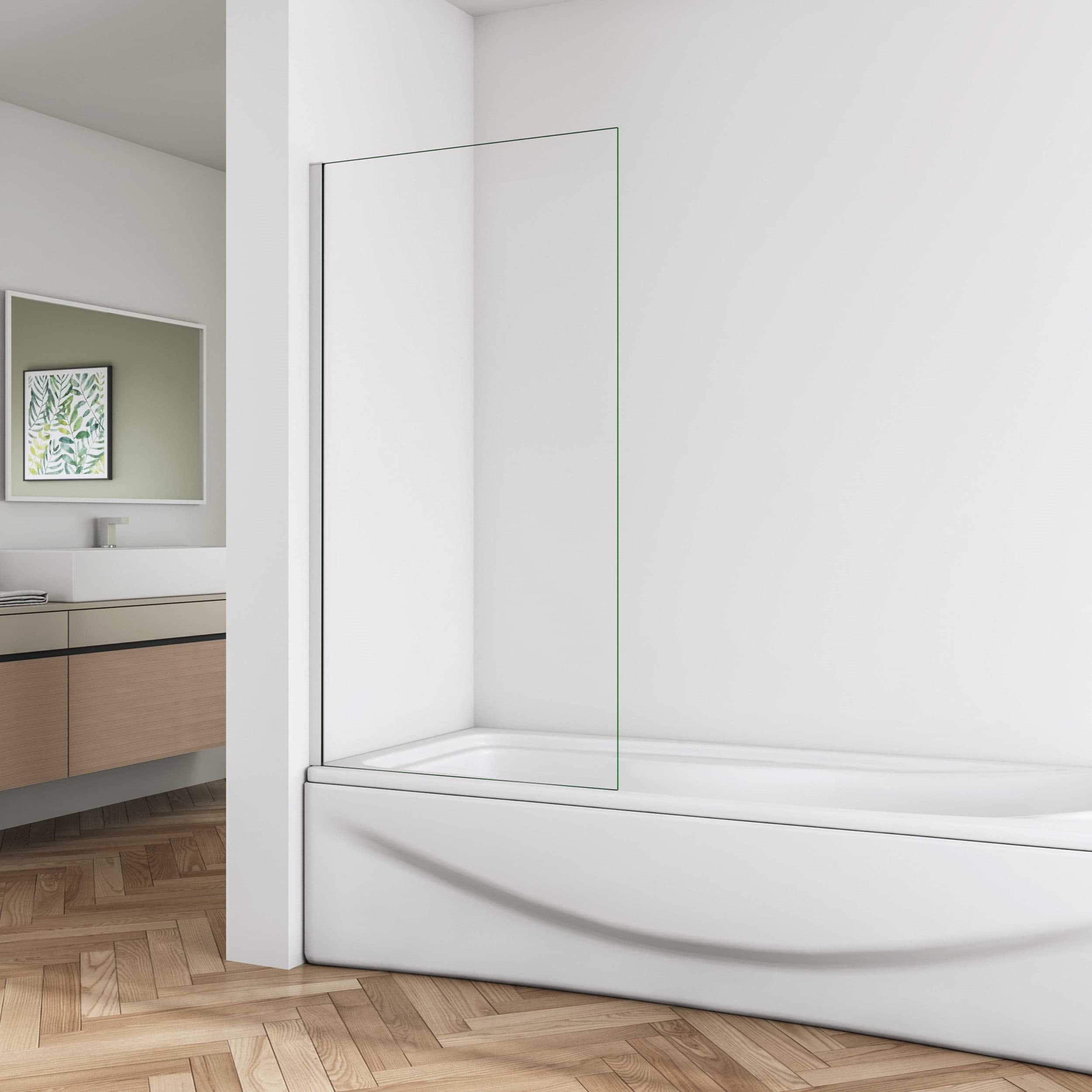 duschspa Badewannenaufsatz 6mm NANO Sicherheitsglas 140cm Höhe - Bild 2